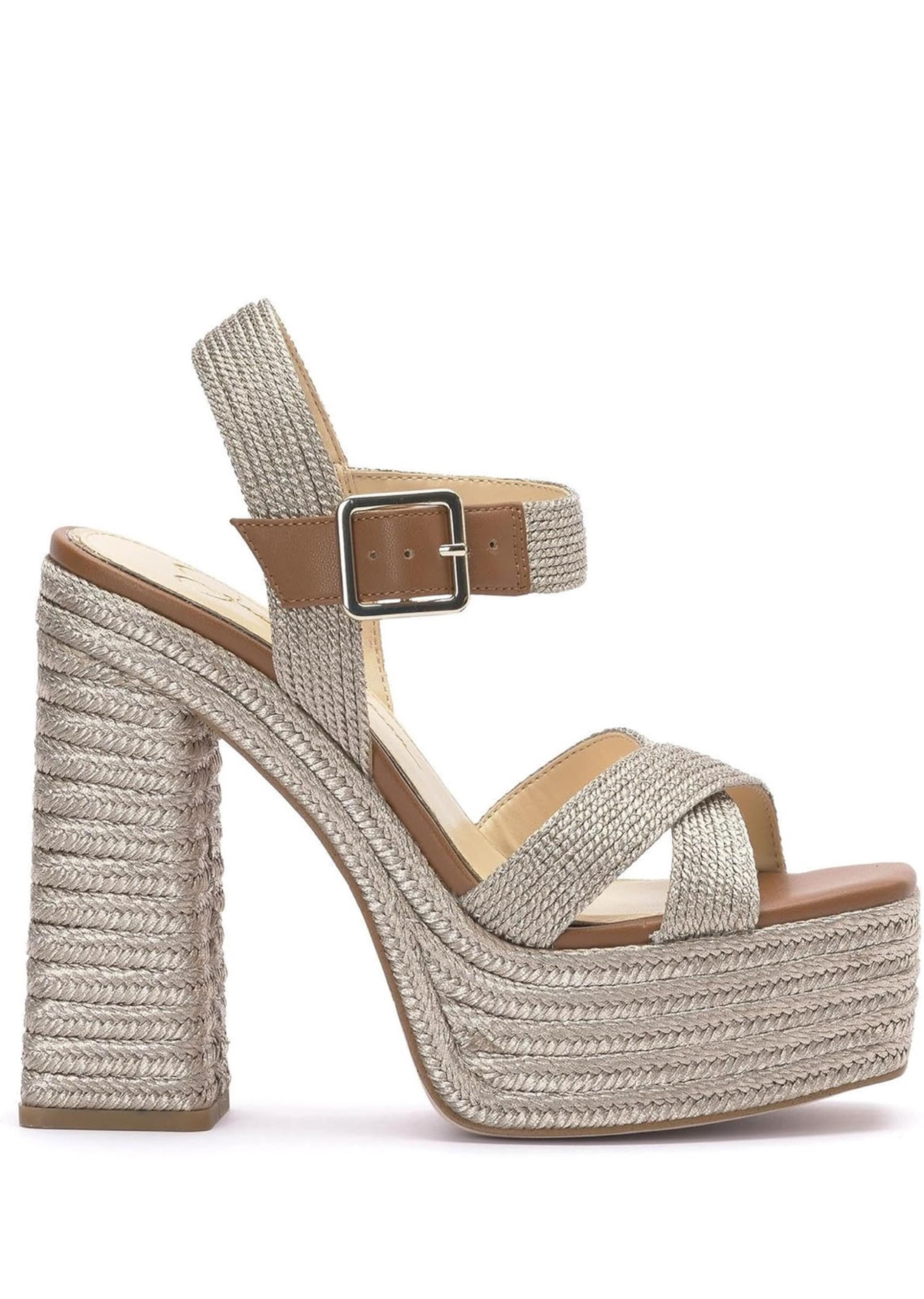 Jessica Simpson Womens Brycen Woven Ankle Strap Platform Sandals
