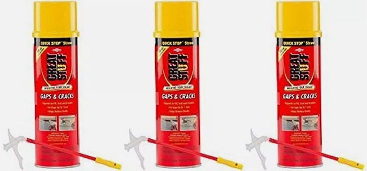 LOT OF 3 CANS OF GREAT STUFF 16 oz. Foam Sealant w/Qwik Straw NEW