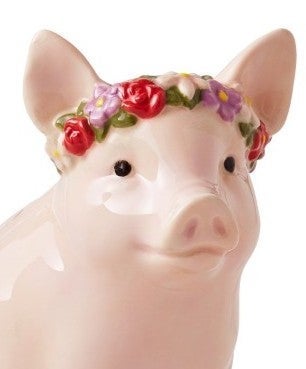 New release Pioneer Woman Spring Pig Piggy Ceramic Wax Warmer Full Size HTF