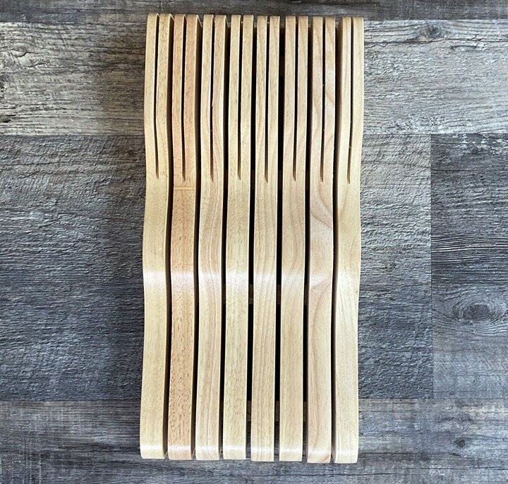 Hessler Worldwide Gourmet Series In-Drawer Wooden wood Knife Organizer 16 x 7.5"