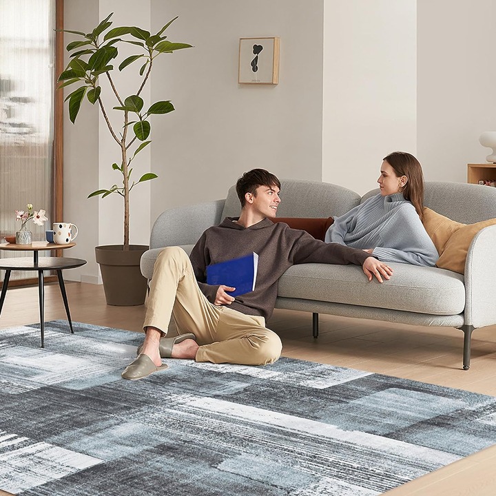 Washable Rug Modern Area Rug Lightweight Abstract Machine Washble Rug fdsqw