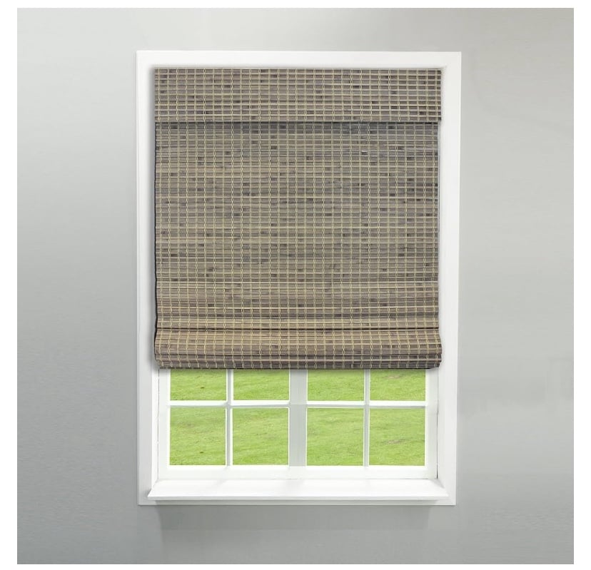 Radiance Cordless Bamboo Roman Shade 39x64” (Driftwood)