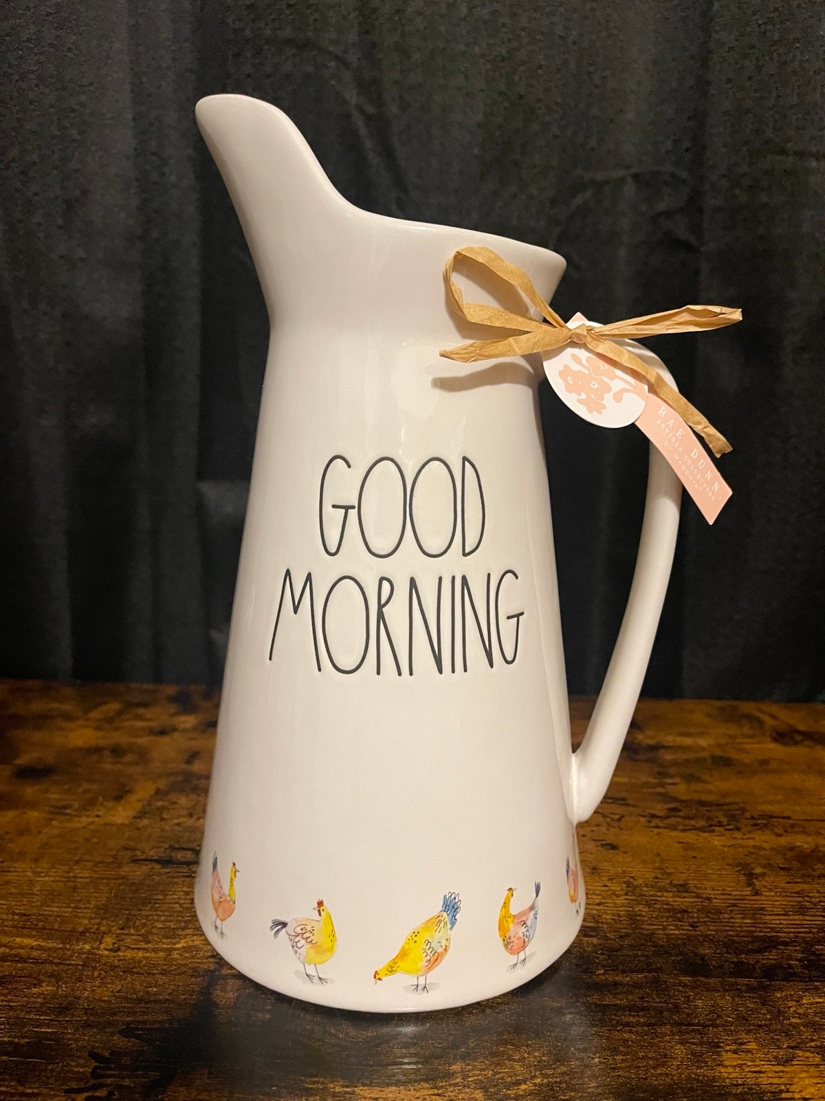 Rae Dunn Brand New “GOODMORNING” Chicken Pitcher