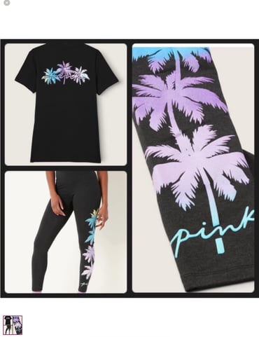 PINK lqrge tropical bling set