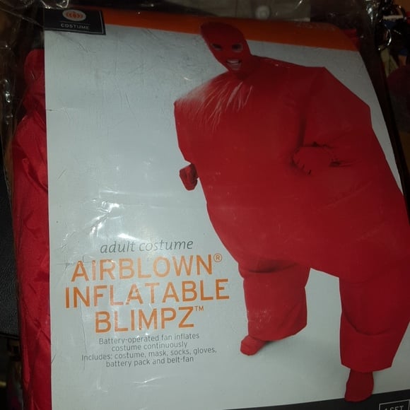 Adult airblown inflatable Blimps costume red new