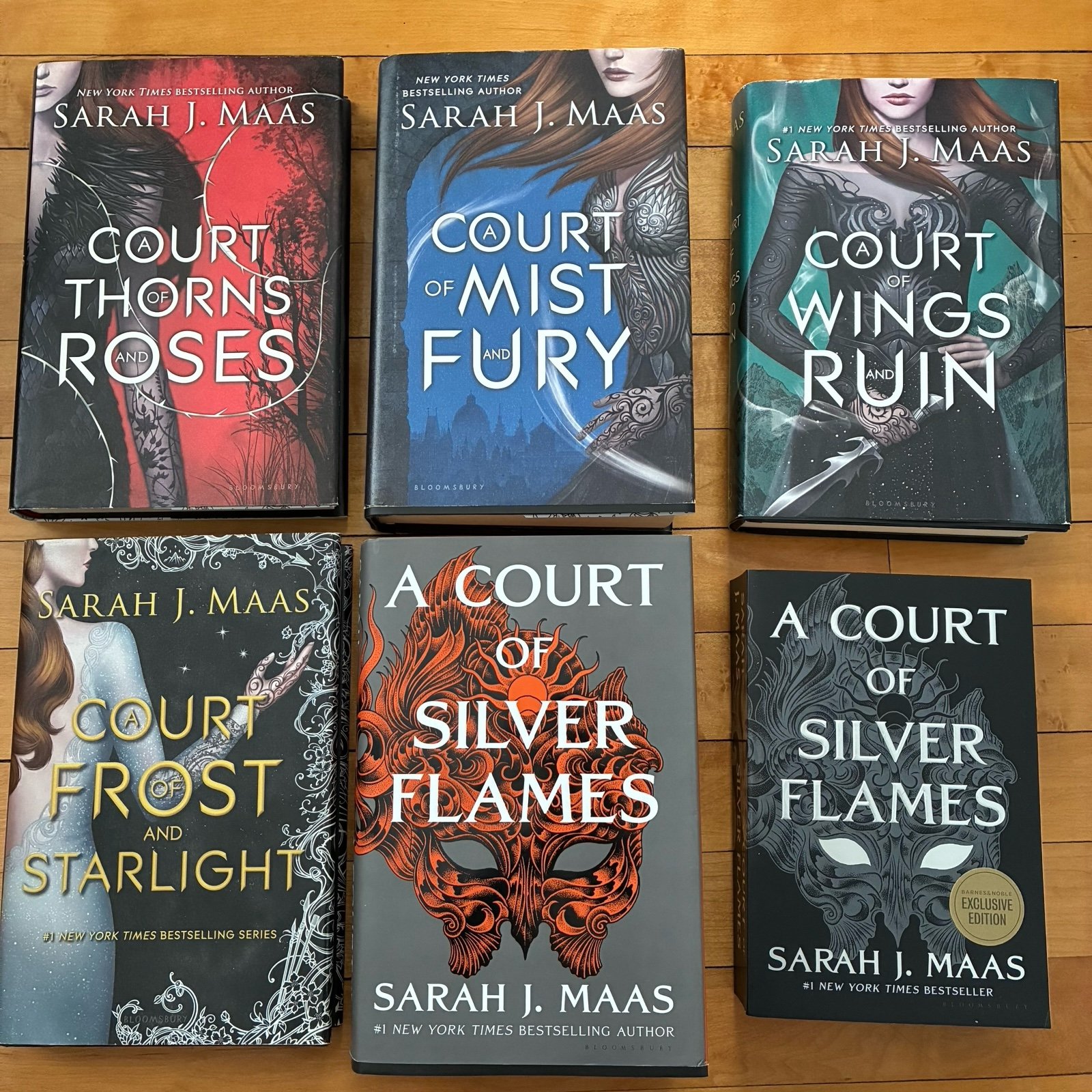 ACOTAR Sarah J Maas - full series, oop original hardcovers + nerdyink jackets