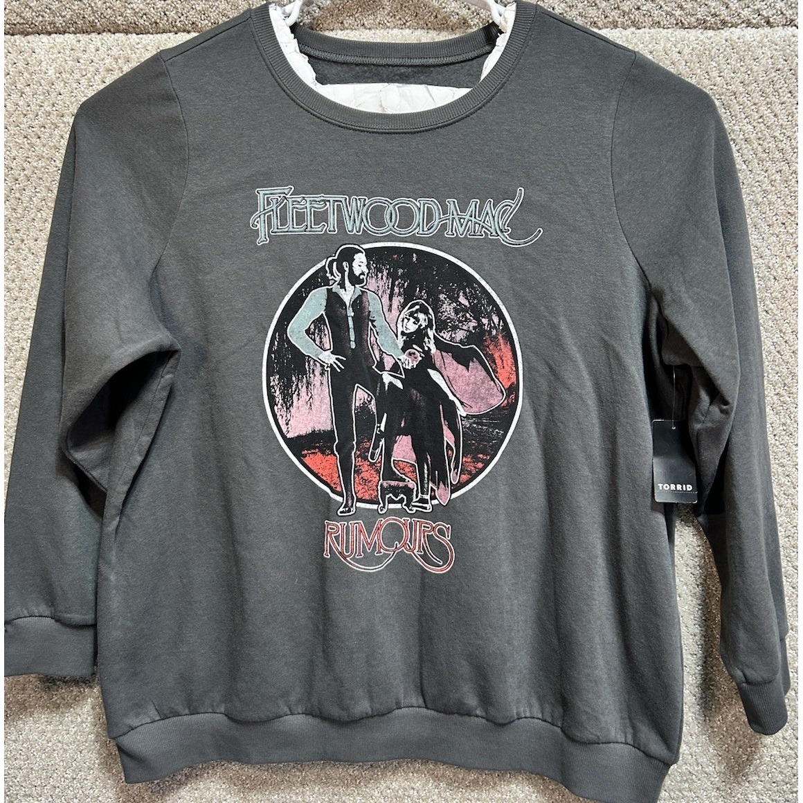 Fleetwood Mac Torrid Cozy Fleece Crew Sweatshirt Black Women's 2XL 18-20 NWT