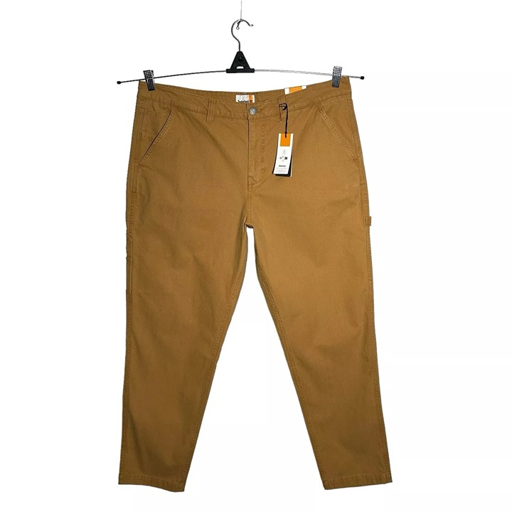 Timberland Men's Canvas Carpenter Pants 36x30 Wheat Stretch Fabric Relaxed Fi