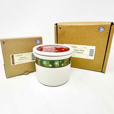 Longaberger Holiday One Pint Crock & Lid Coaster #30001 & #30004 NEW Red Green