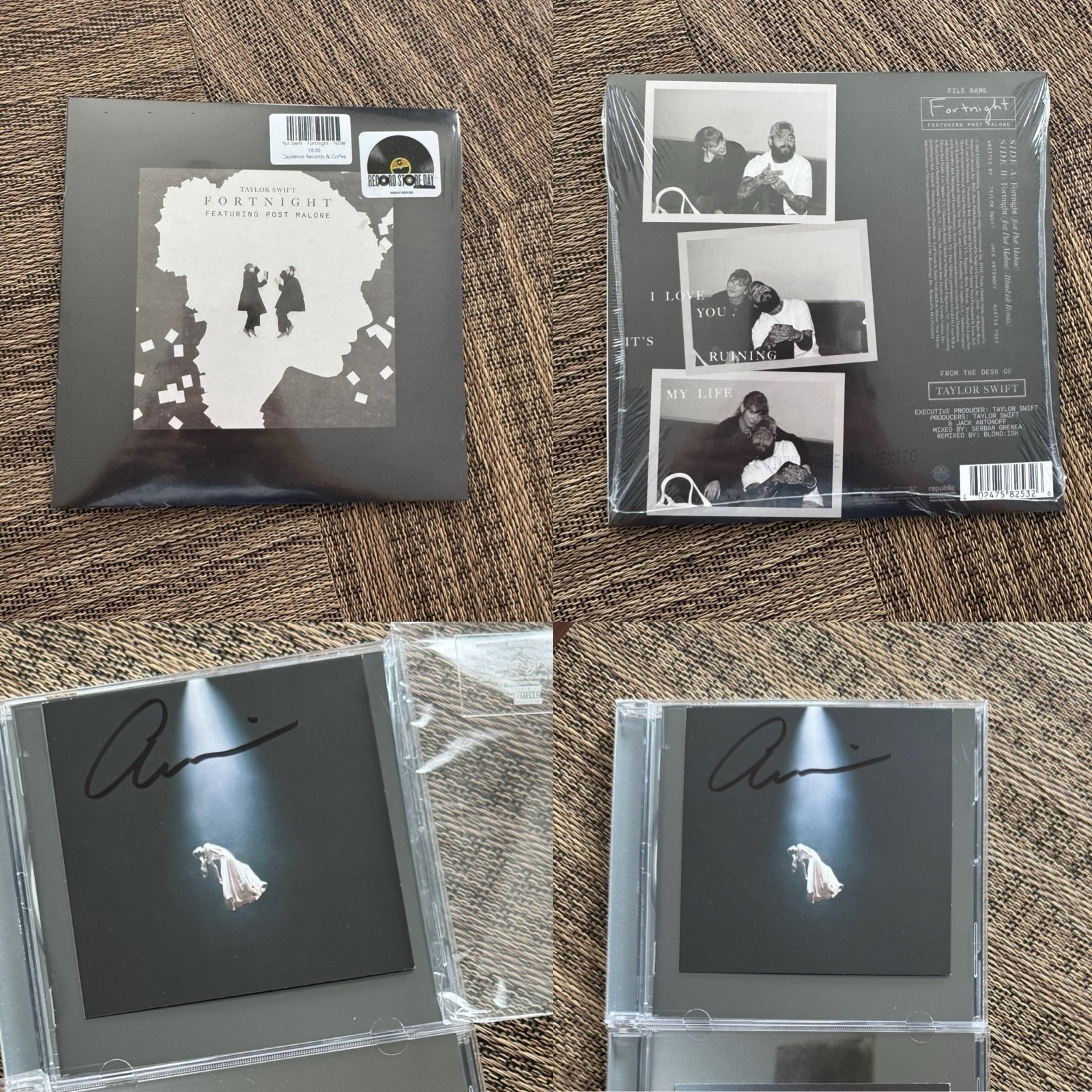 Bundle Taylor Swift, Post Malone-Fortnight 7 Single, RSD 2025 Exclusive