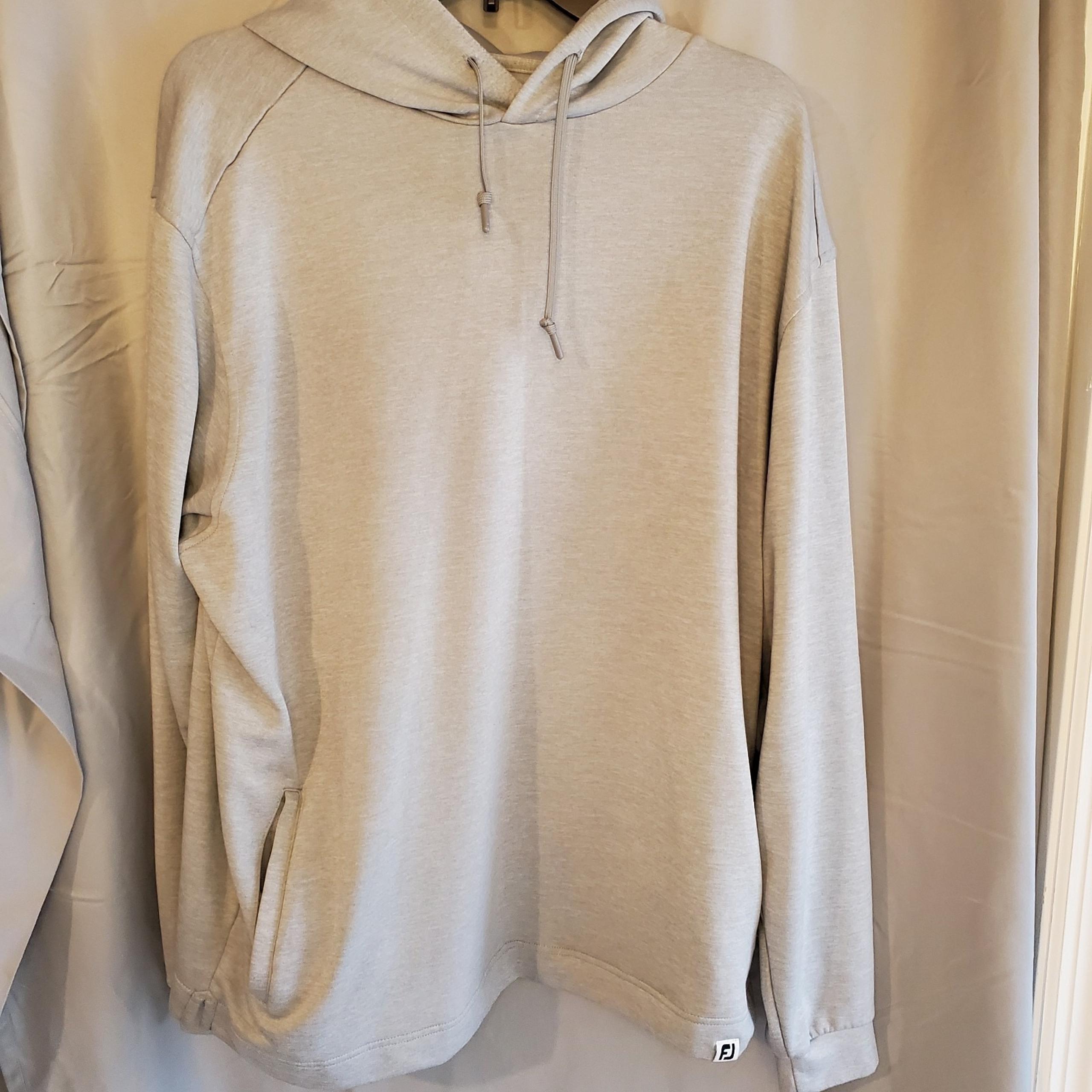 FootJoy Hoodie Mens Performance Golf Heather Gray Pullover Hooded Xl