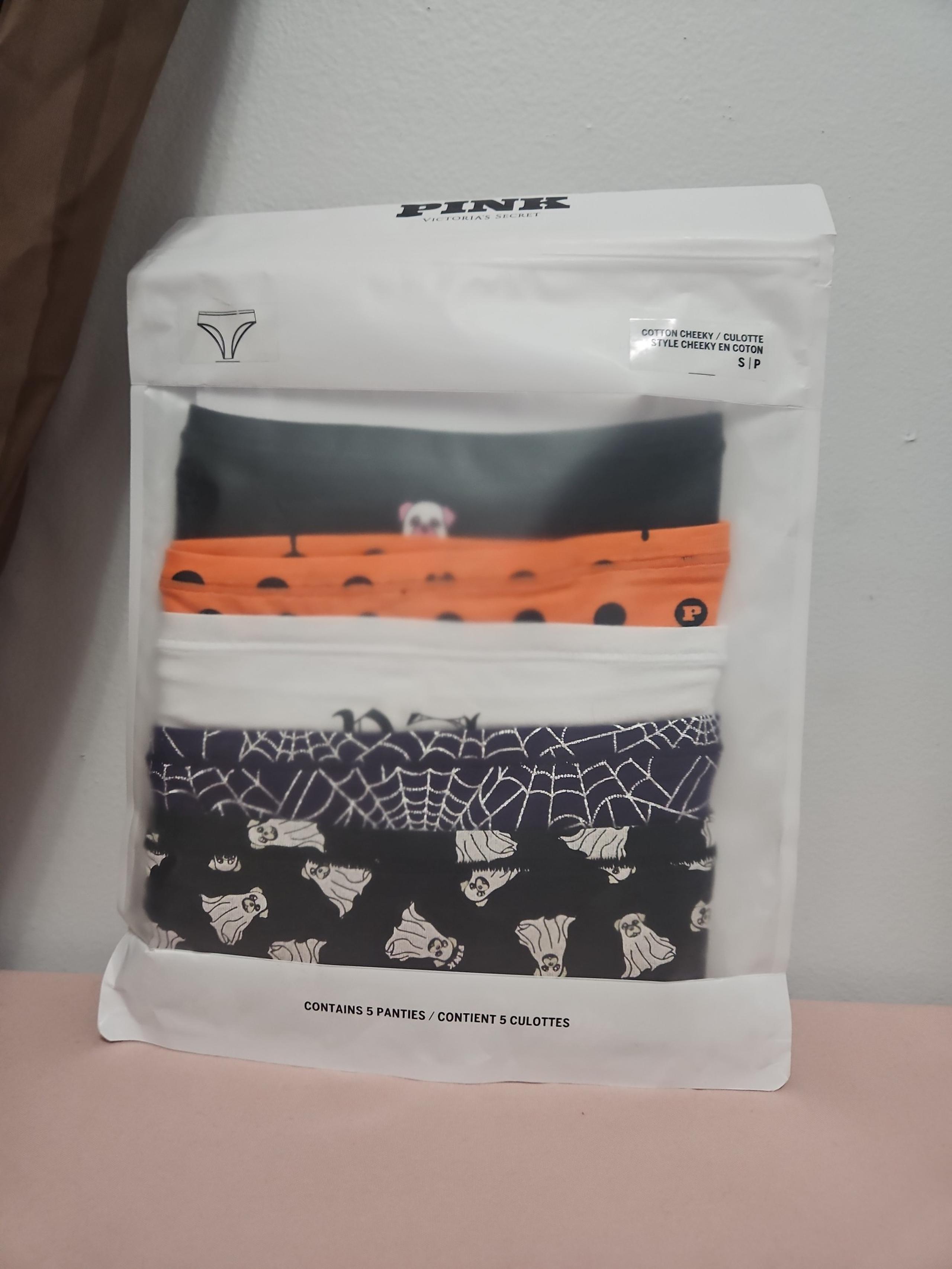 PINK Cotton cheeky halloween panties.
