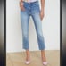 Lagence Sada Slim-Leg Cropped Jean High Rise Raw Hem Straight 28