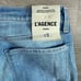 Lagence Sada Slim-Leg Cropped Jean High Rise Raw Hem Straight 28
