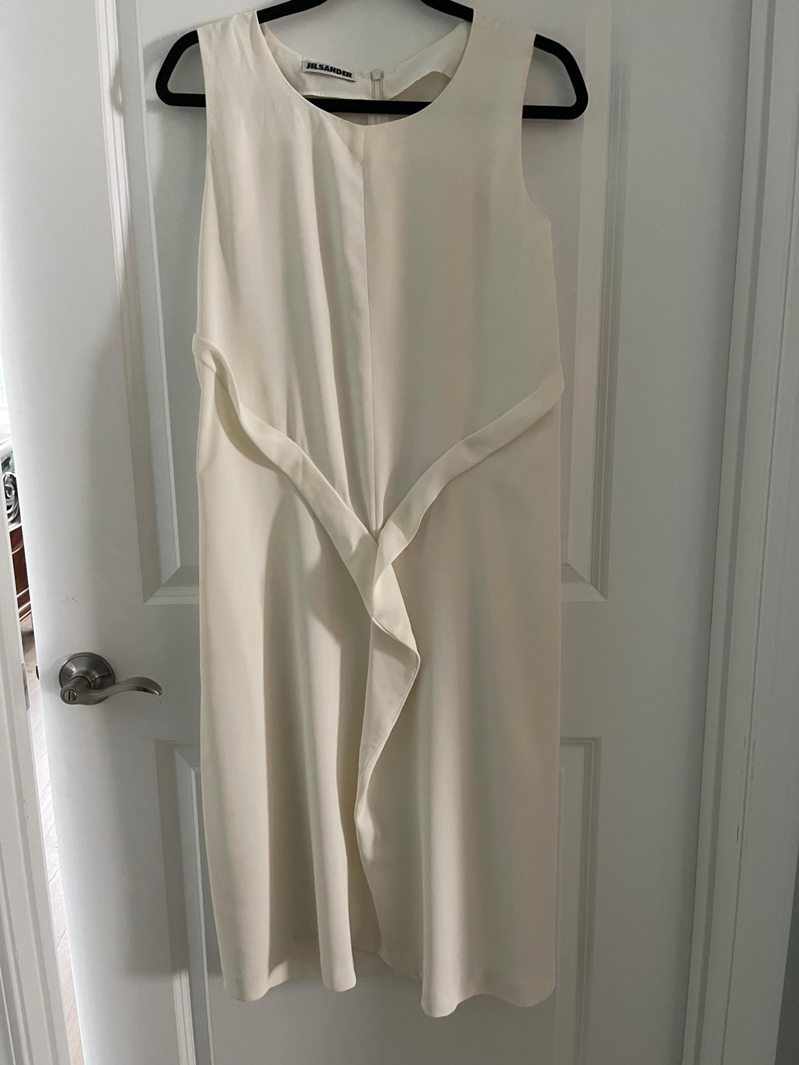 jIL  SANDER VINTAGE  AUTHENTIC WHITE DRESS SIZE SMALL