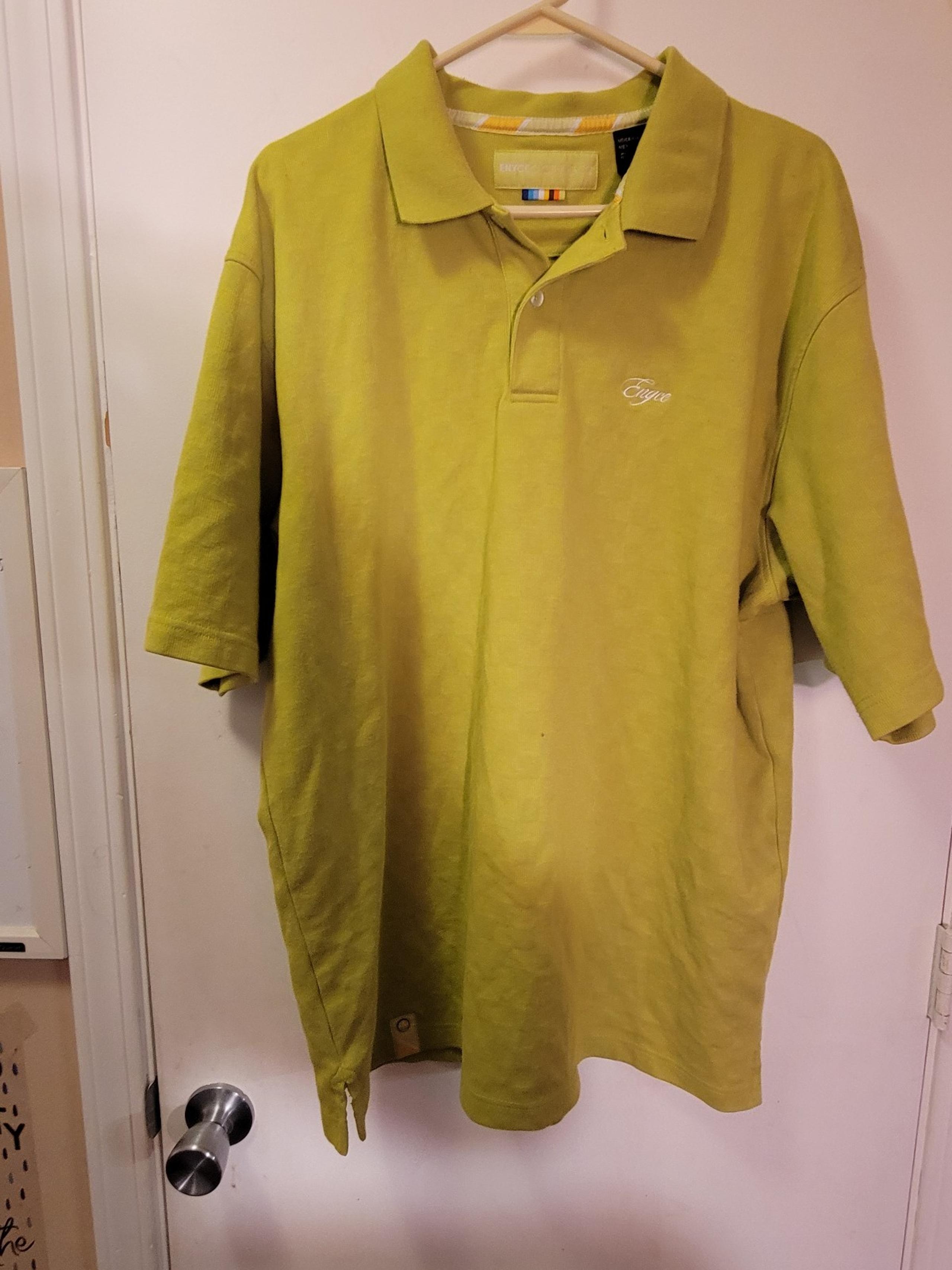 Vintage Enyce Polo Shirt Men Size XL Lime Green