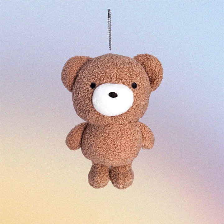 NEW - Mr. Teddy Bear Plush Mascot Keychain