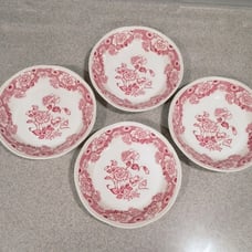 Cambridge Wood and Sons Woods & Sons Woods Ware Red & White English China BOWLS
