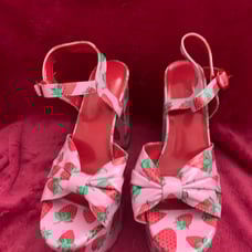 Sugar Thrillz Strawberry Platform heels WITH BOX