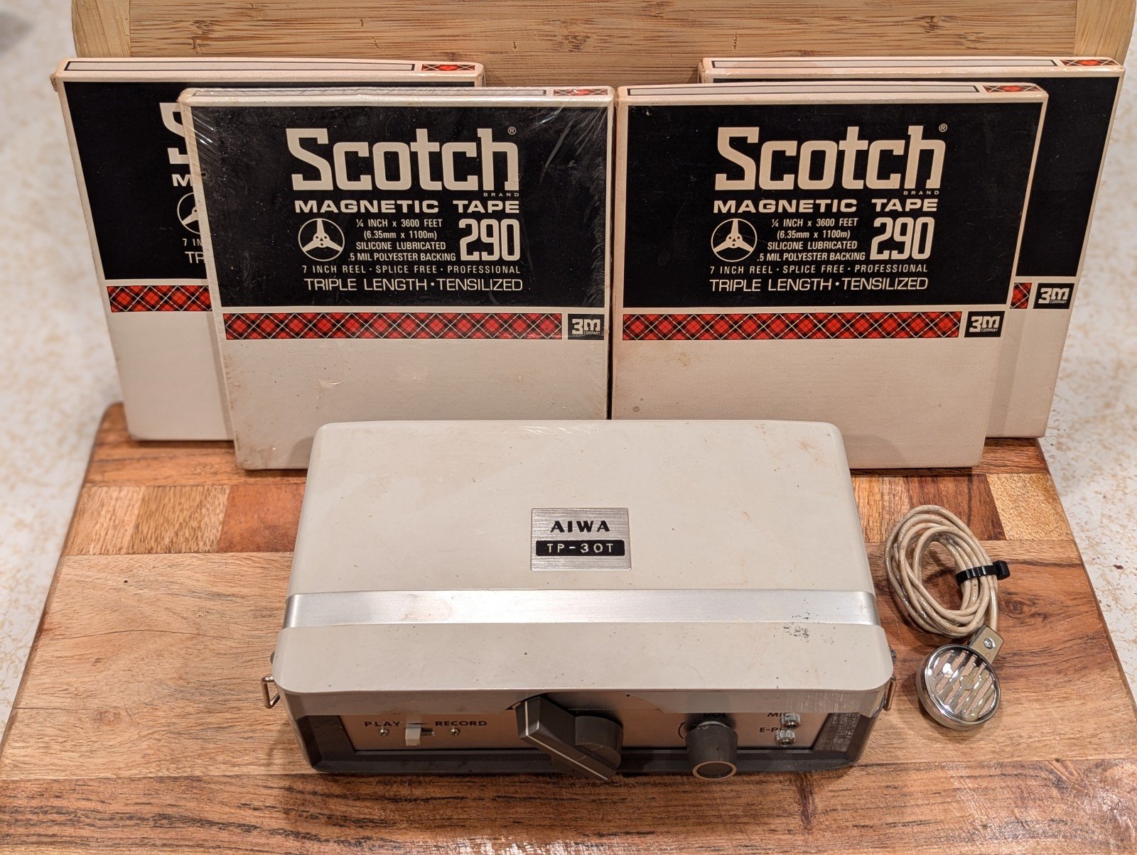 Vintage AIWA TP-30T Portable Cassette Recorder