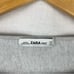 Zara Knit Grey Cropped Tie Sleeve Sweater S