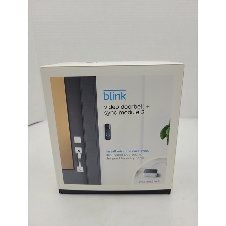 BLINK Smart Video Doorbell + Sync Module 2 Wired Color Black