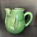 Antique French Redware Pottery Pitcher Jug 4 Cups Green Glaze Cliousclat, France