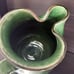 Antique French Redware Pottery Pitcher Jug 4 Cups Green Glaze Cliousclat, France
