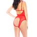 Red Lace Teddy Bodysuit w/ Choker