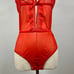 Red Lace Teddy Bodysuit w/ Choker