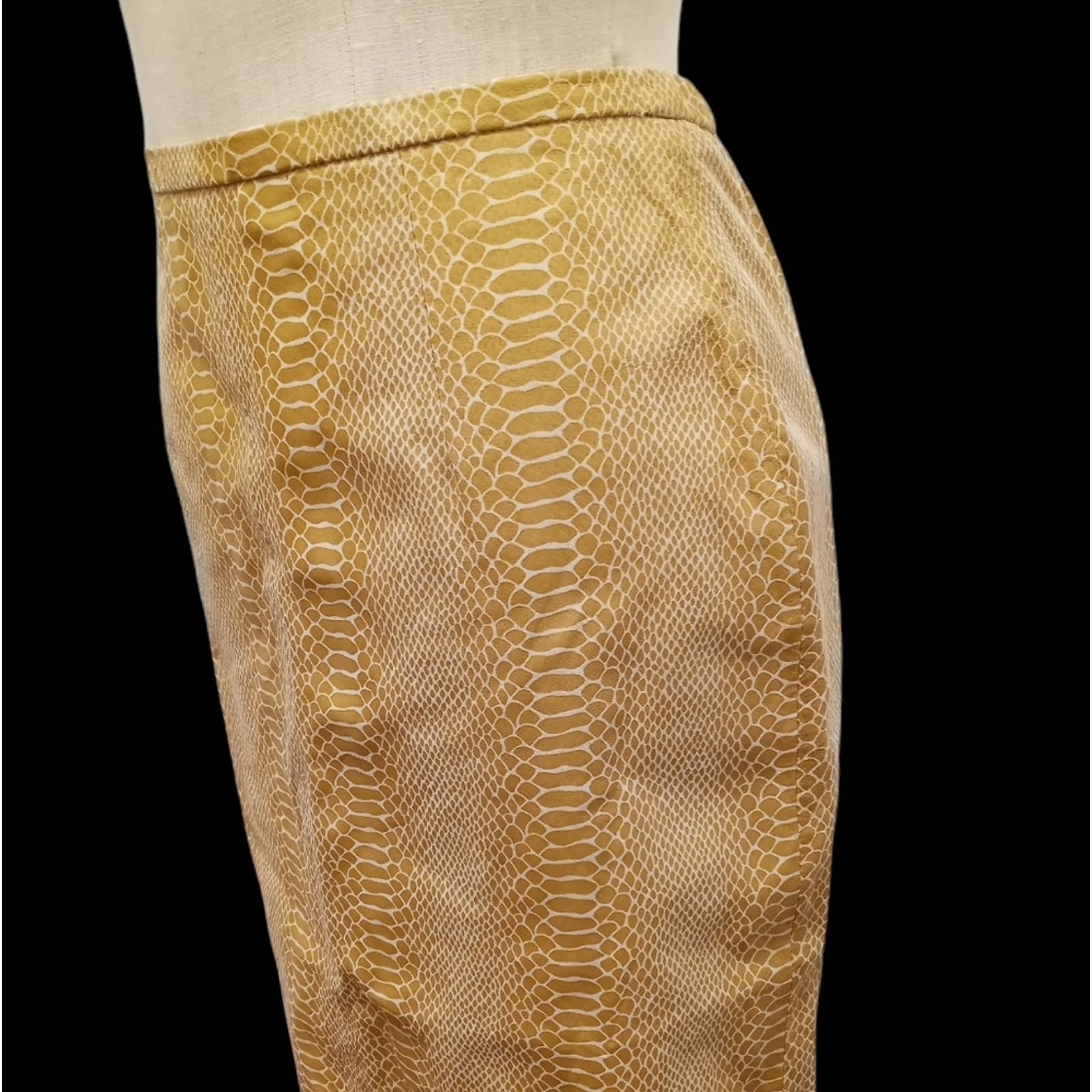 Vintage Jerry Lewis Snake prints leather skirt