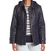 Kate Spade Navy Blue Herringbone Quilted Hood Puffer Jacket