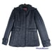 Kate Spade Navy Blue Herringbone Quilted Hood Puffer Jacket