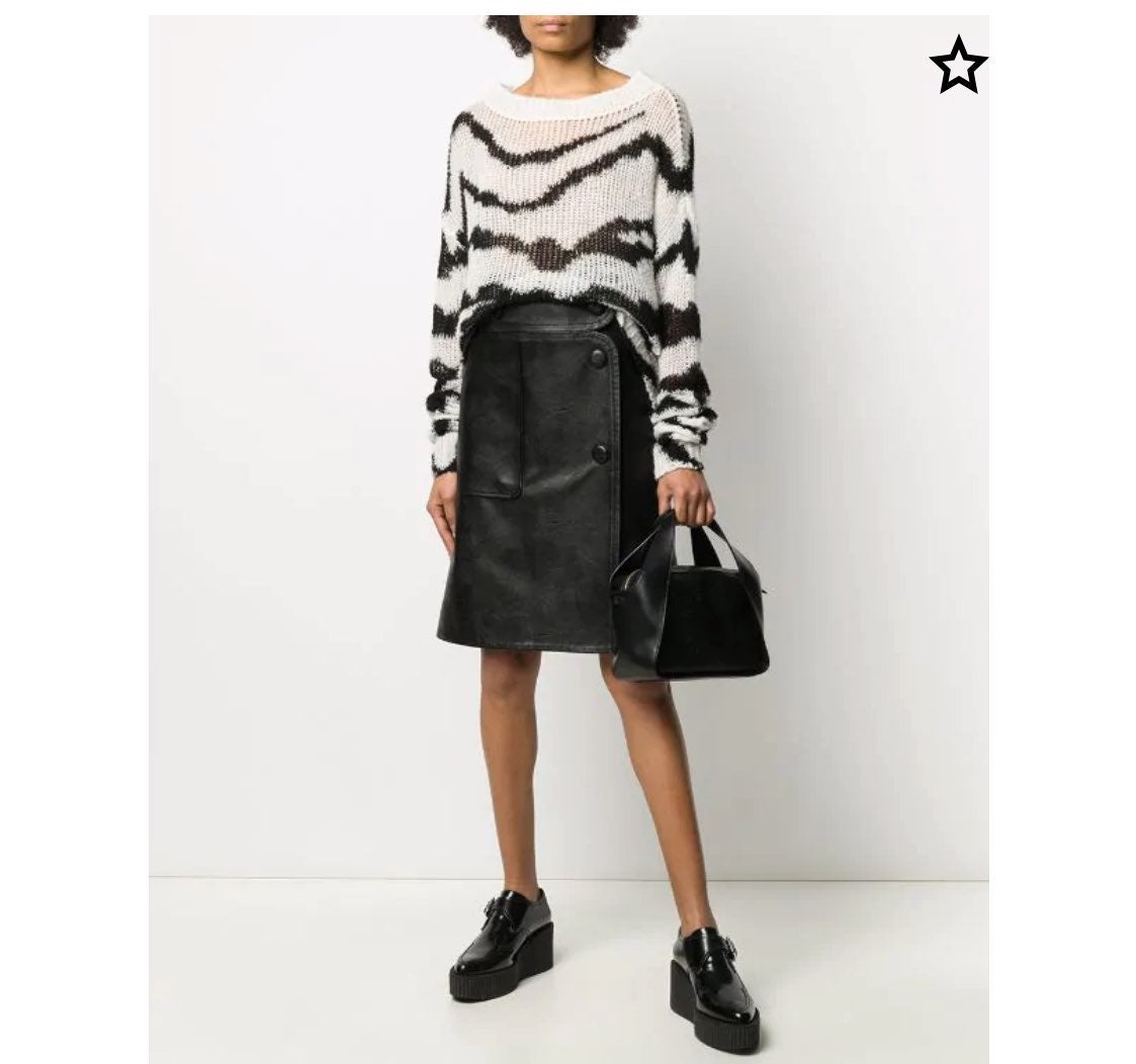 Stella McCartney Black A-line skirt-NWT