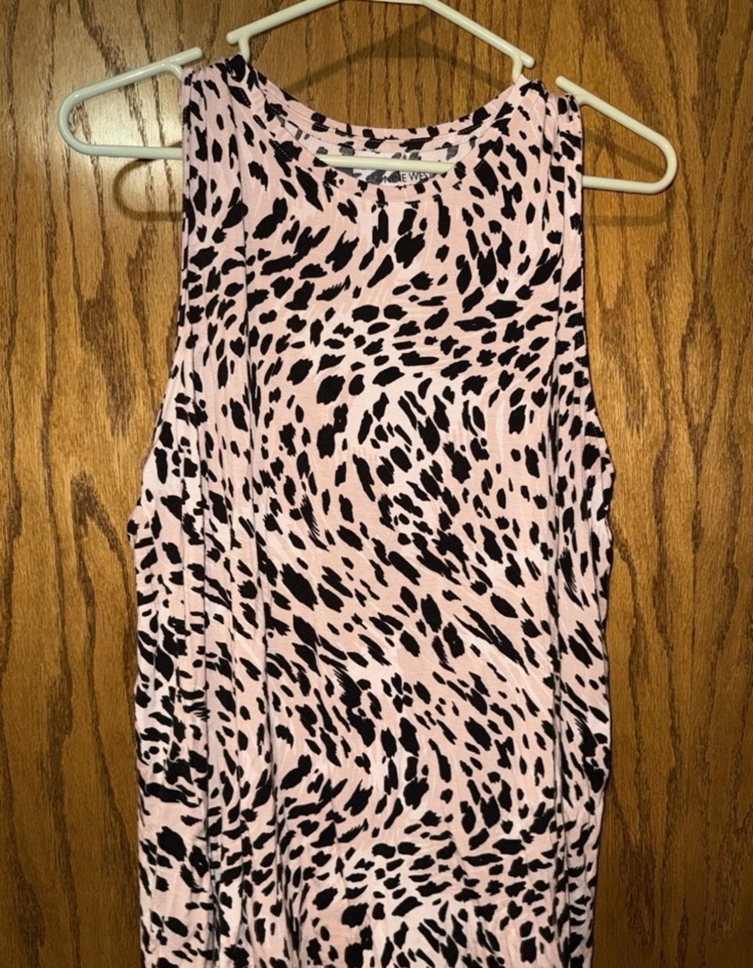 Nine West Beige Animal Print Tank Top- XXL