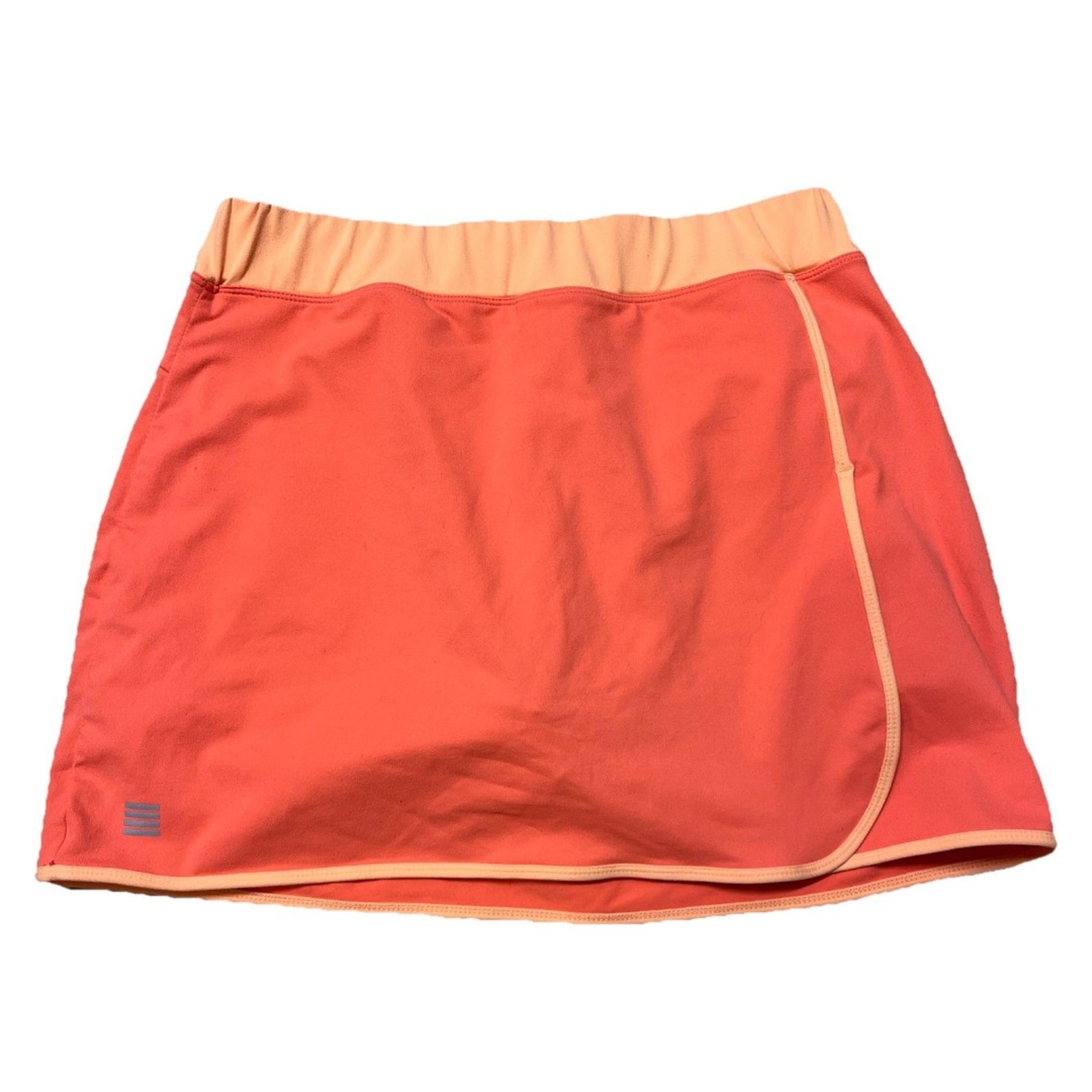 Land’s End Activewear Skirt Skort Women's Small Orange Rear Zip Pocket Outdoor