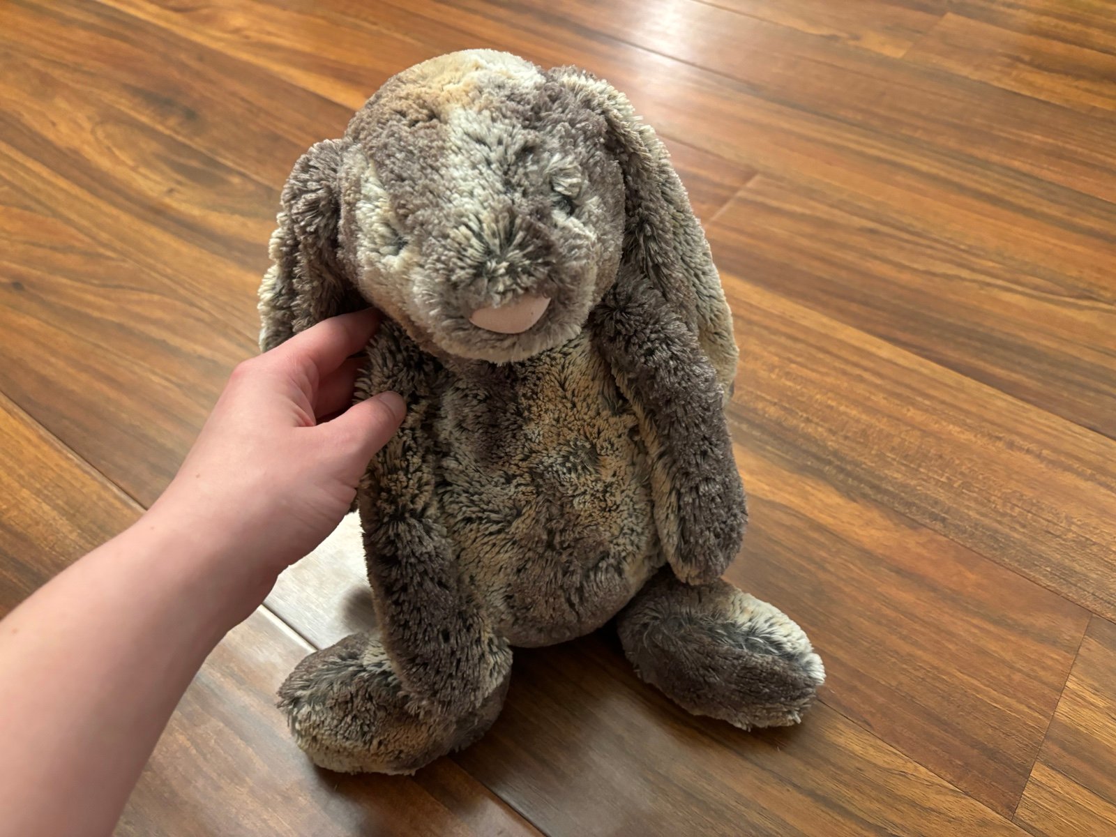 Jellycat Bashful Woodland Bunny Plush. Brown bunny with long floppy ears.