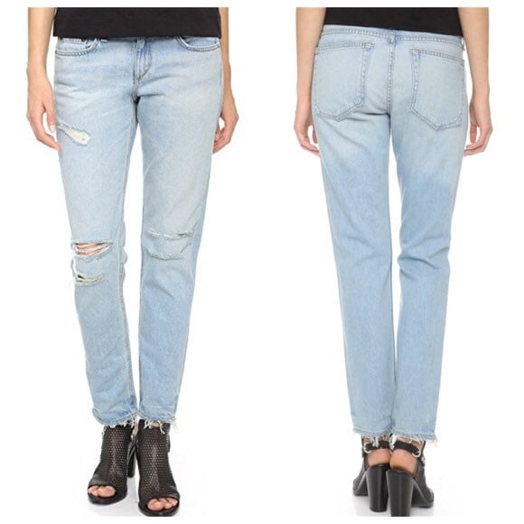 Rag & Bones Dre Distressed Light Jeans