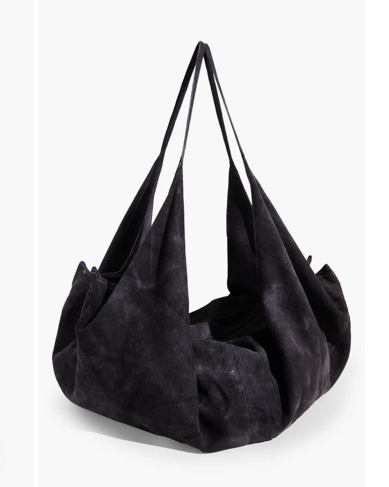 NWT Free People WTF Suede Sun Faded Hobo in Hard Rocks