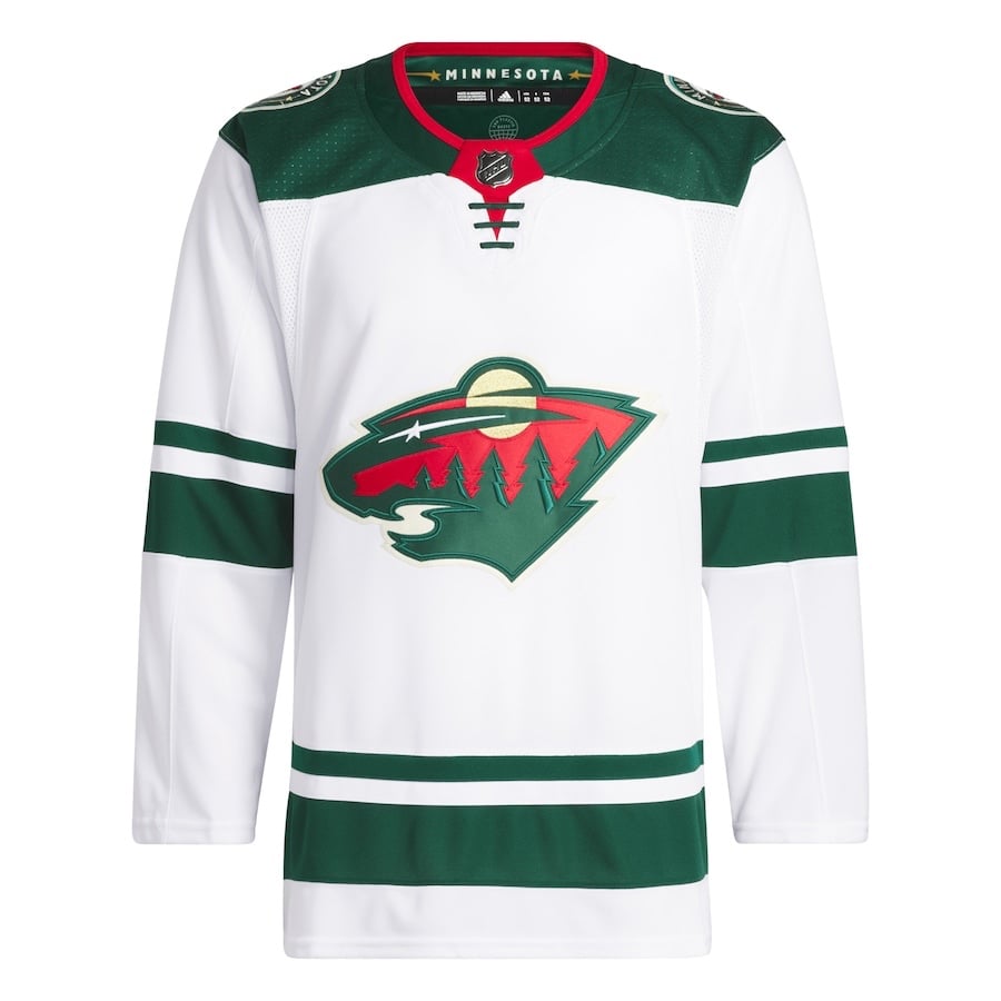 ★ adidas★ Jersey SS Green White KC0128 NEW 180 Minnesota Wild Jersey Adidas Primegreen Aeroready
