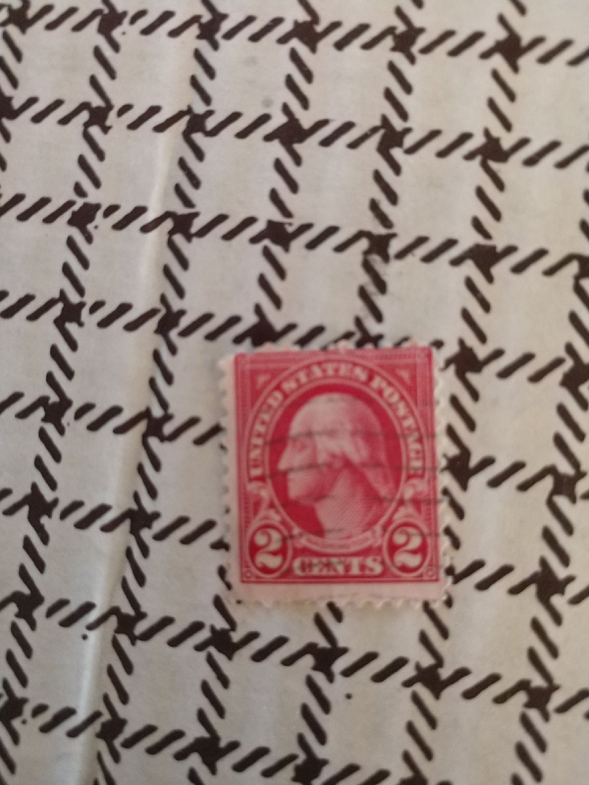Rare 1923 Red George Washington 2 cent perforated