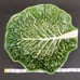 Vintage Portuguese Majolica Green Cabbage Leaf Ware Large 11 Serving/Salad Bowl