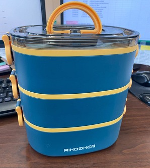 New Lunch Box, Stackable 3 Layers Containers, Portable 94OZ Large Capacity