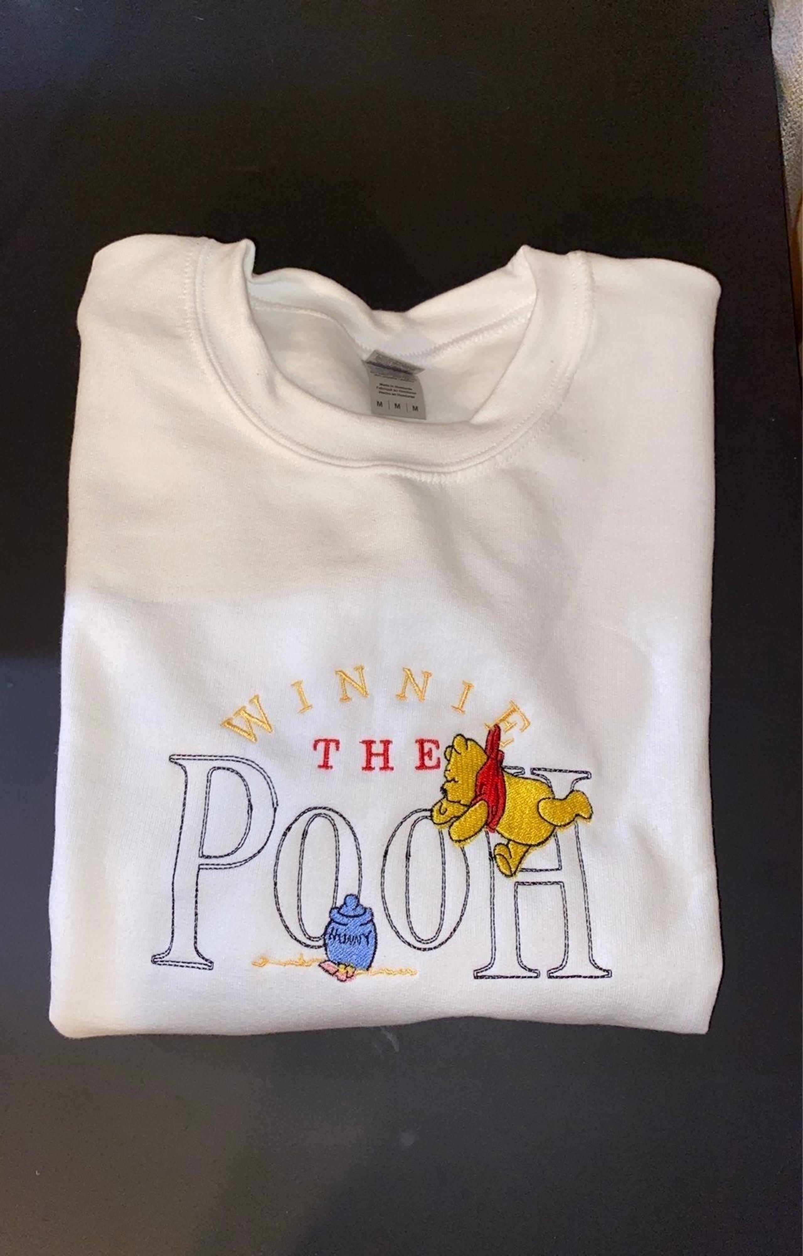 (2) White Disney Pooh crewneck sweatshirts size xl