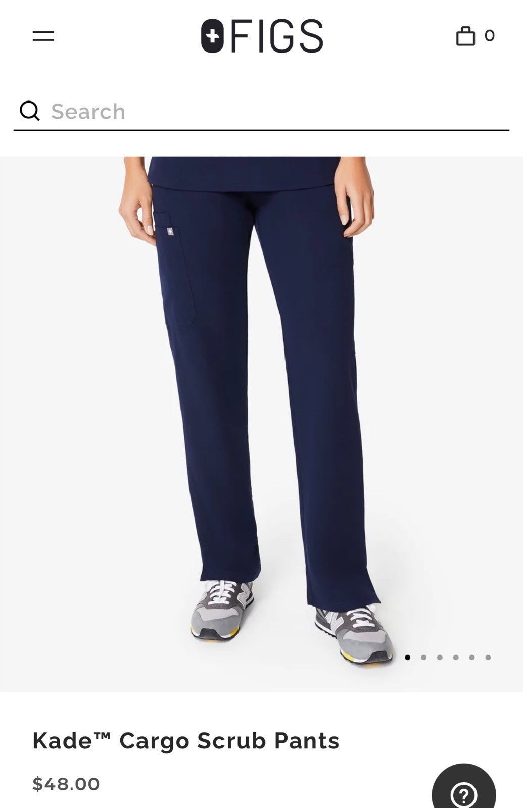 FIG Clothing TWO pairs of Kade Cargo Scrub Pants in Navy