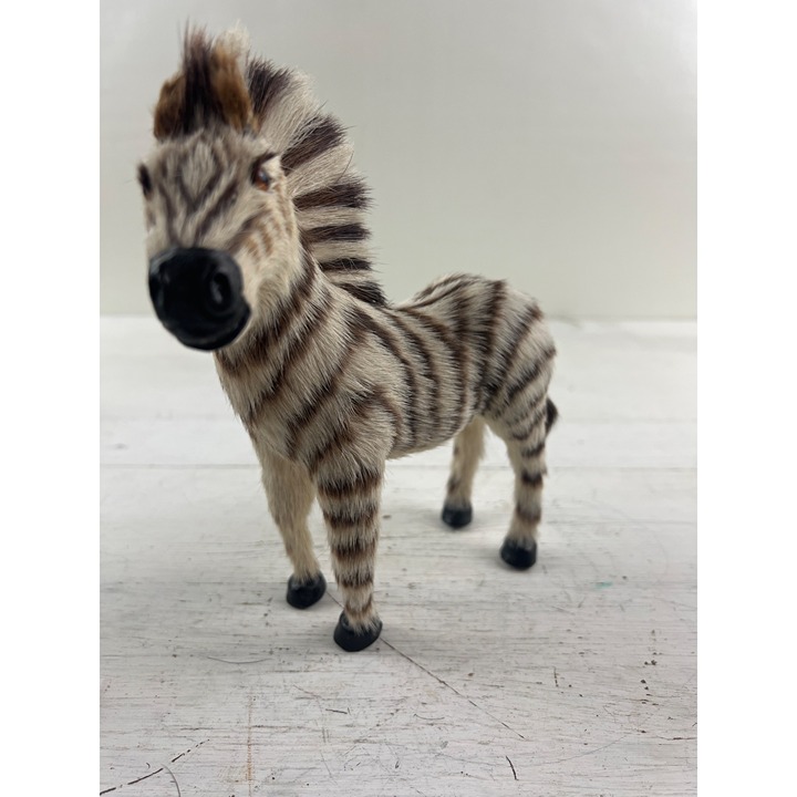 Handmade Realistic Zebra Figurine 7”
