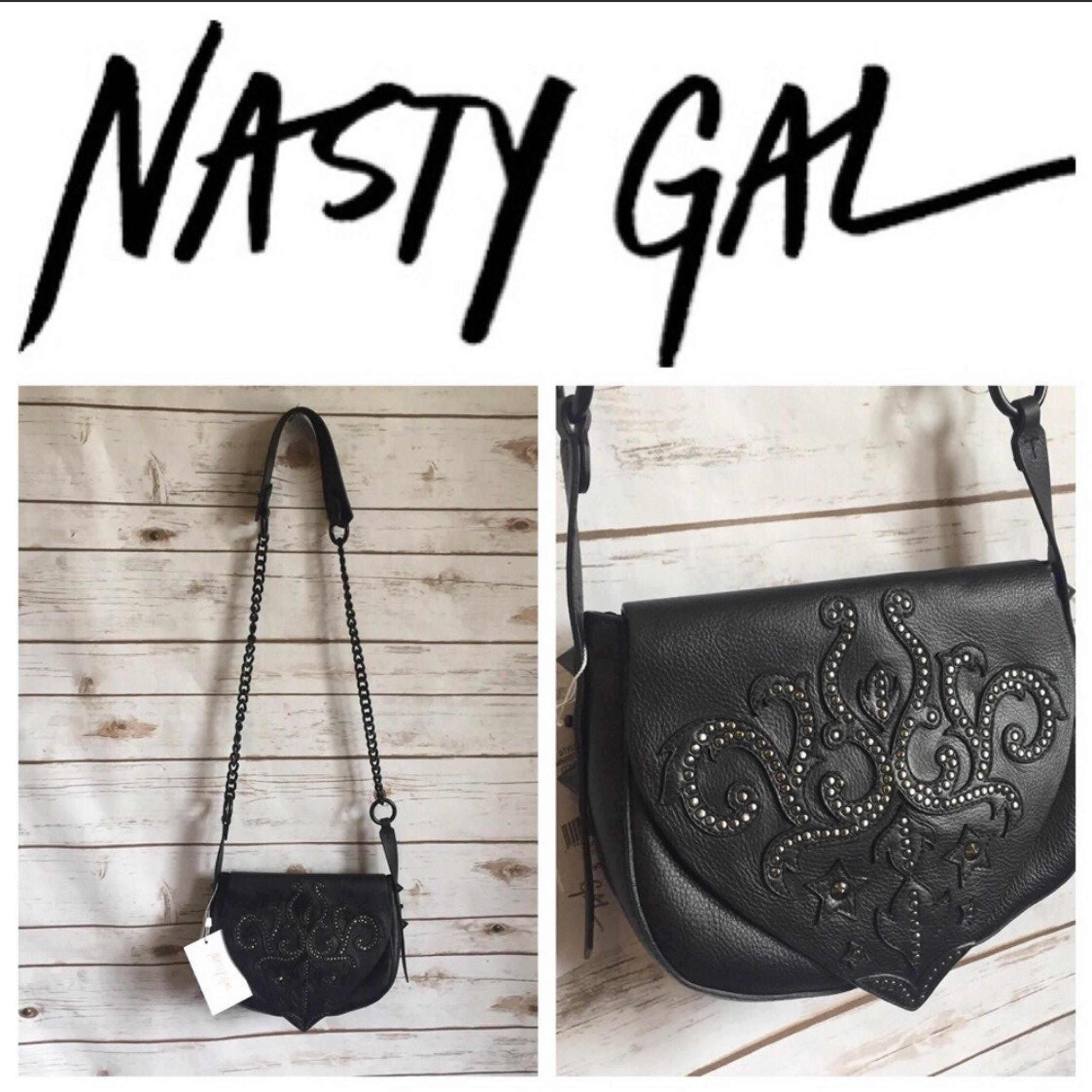 NASTY GAL Embroidered LEATHER Cross Body