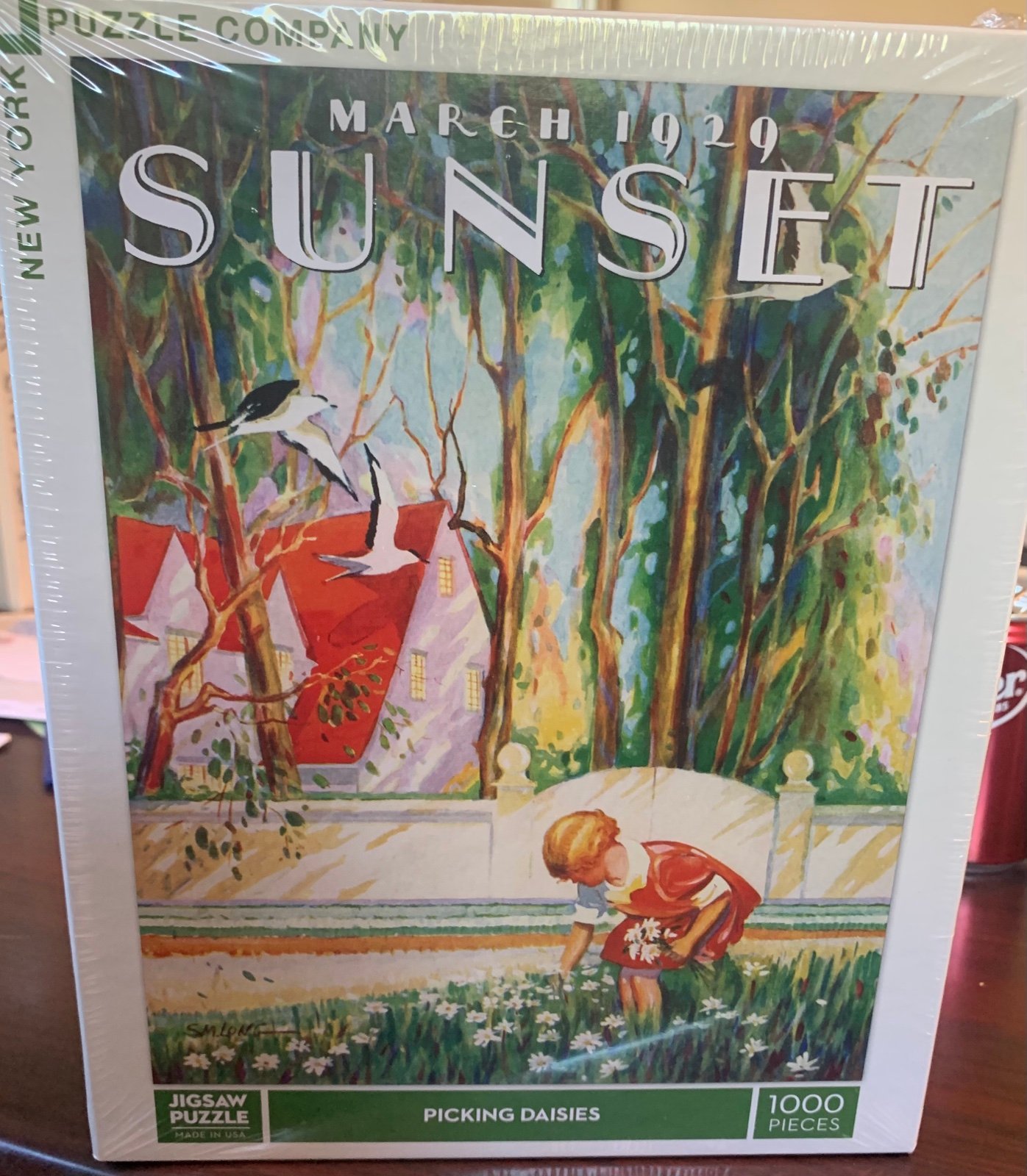Puzzle New York puzzle Co. Sunset Magazine March 1929 picking daisies New 1000pc