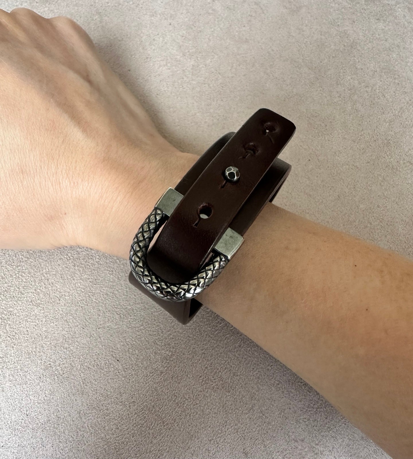 Bottega Veneta Unisex Leather Bracelet