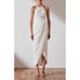 Shona Joy Core High Neck Ruched Dress Ivory Women's Size 10 NWOT